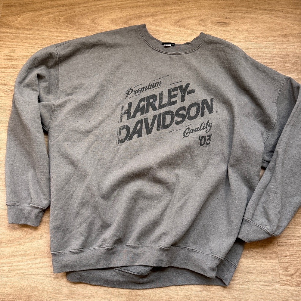 Harley-Davidson Men’s Crewneck Sweatshirt in Olive Gray size 3x